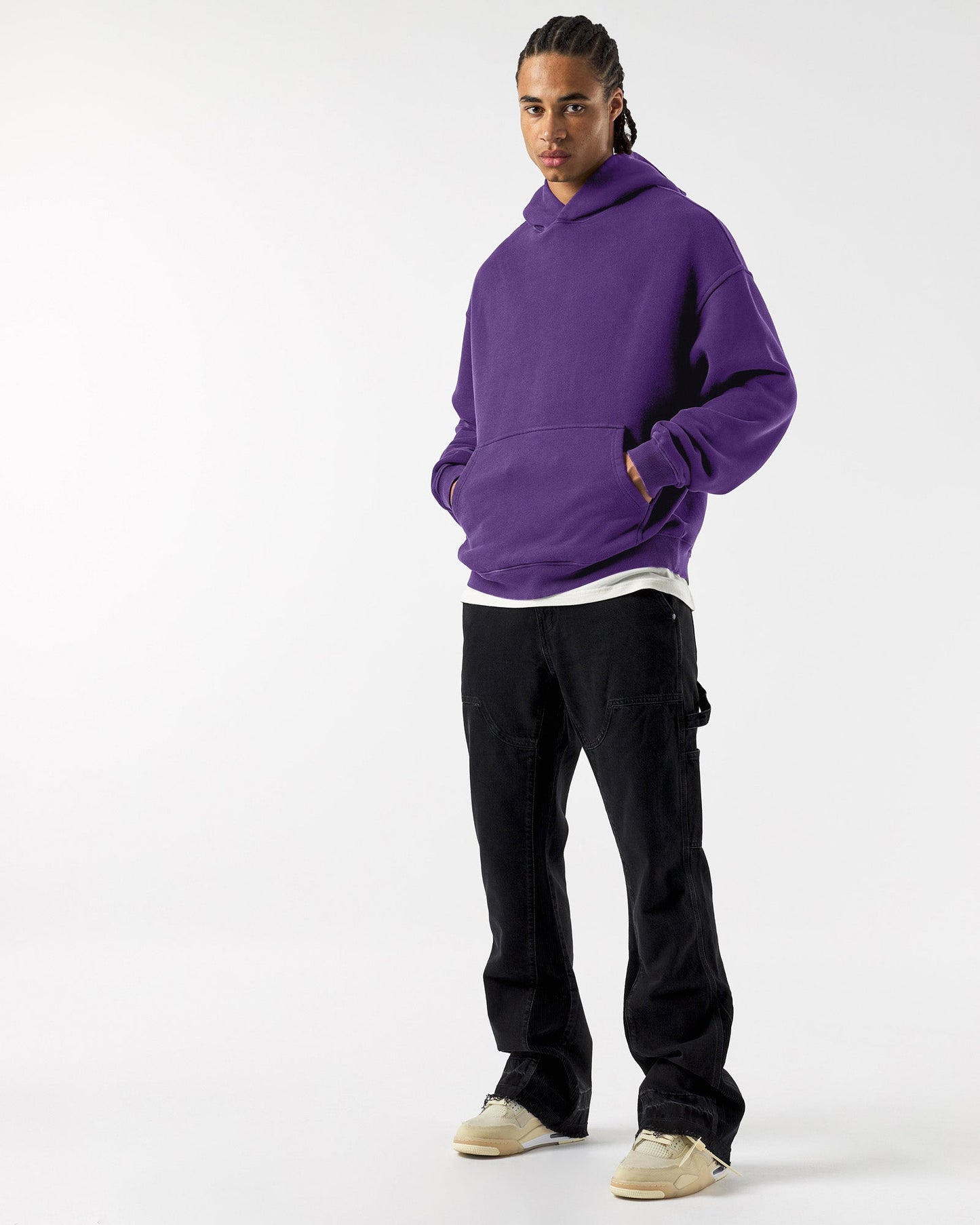 Heavy Purple Basic Hoodie