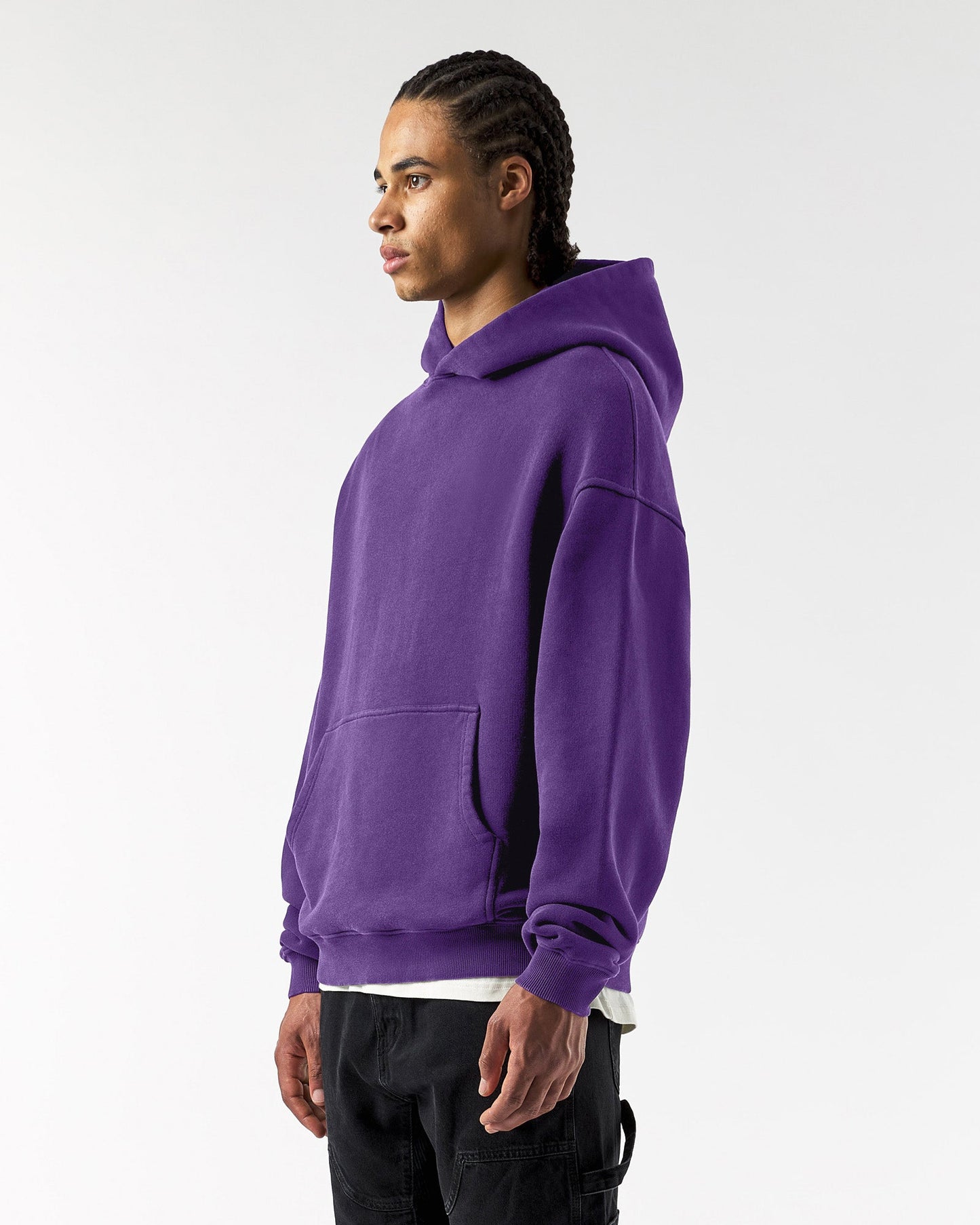 Heavy Purple Basic Hoodie