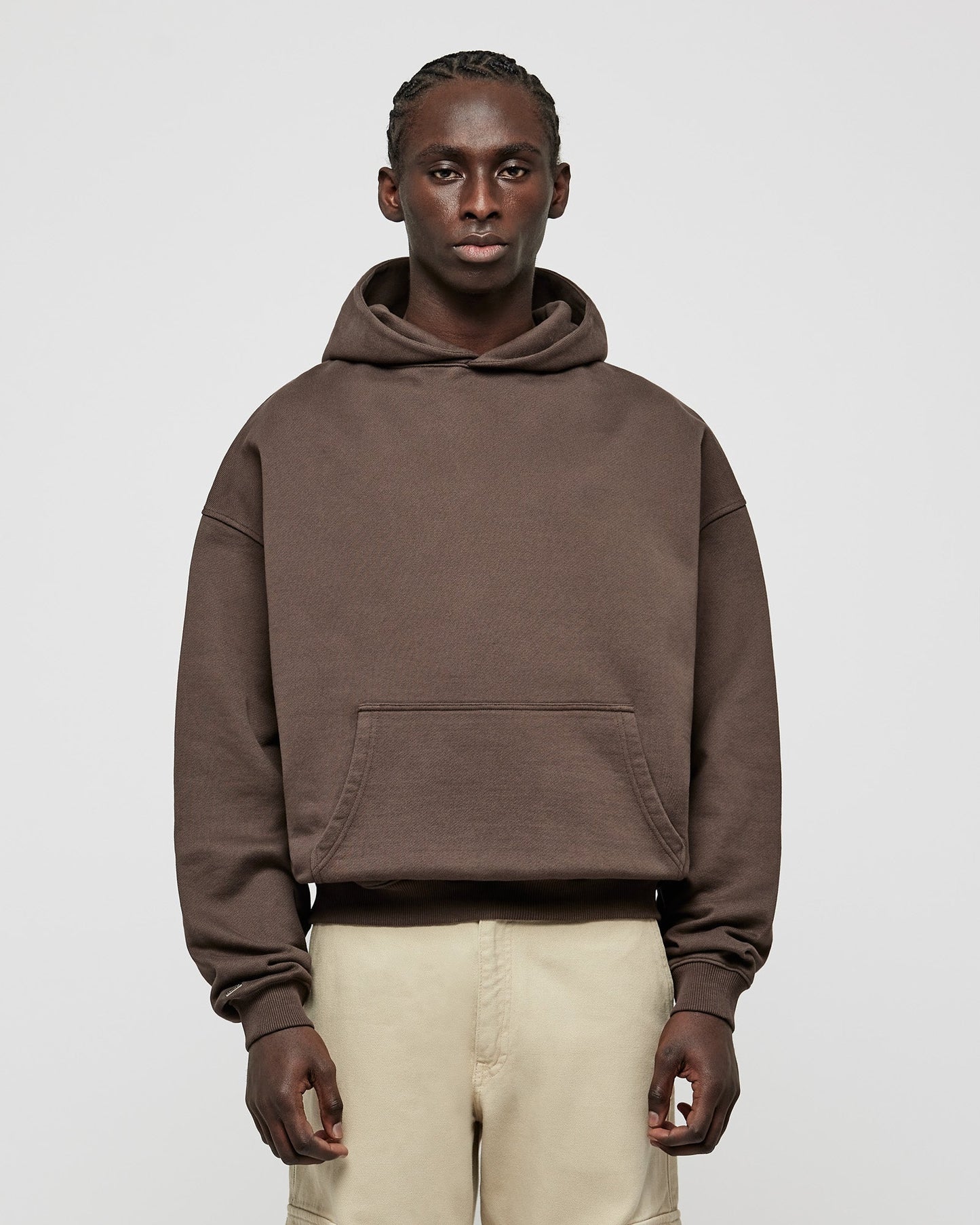 Heavy Chocolate Brown Basic Hoodie