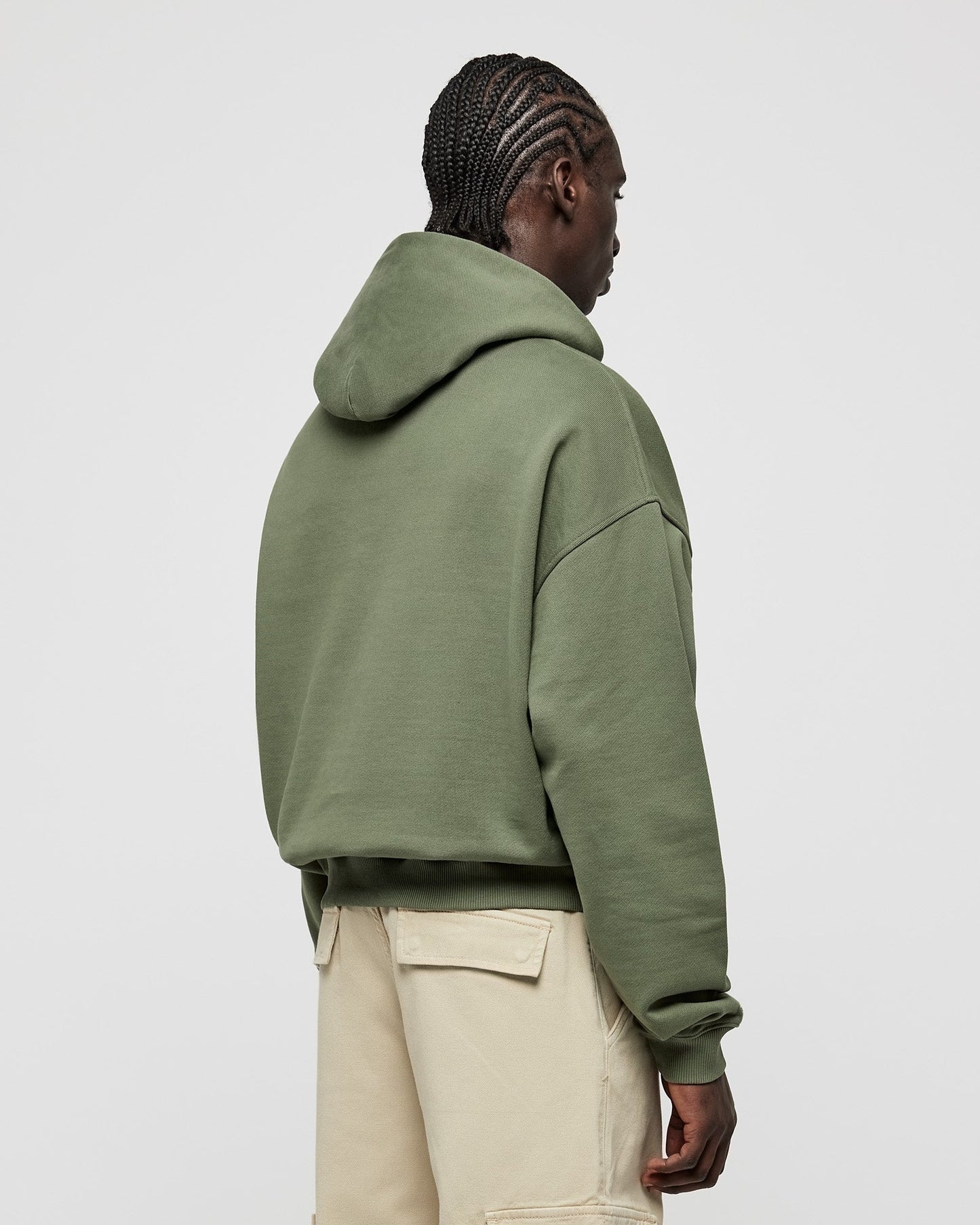 Heavy Smokey Green Basic Hoodie