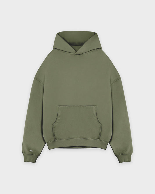 Heavy Smokey Green Basic Hoodie