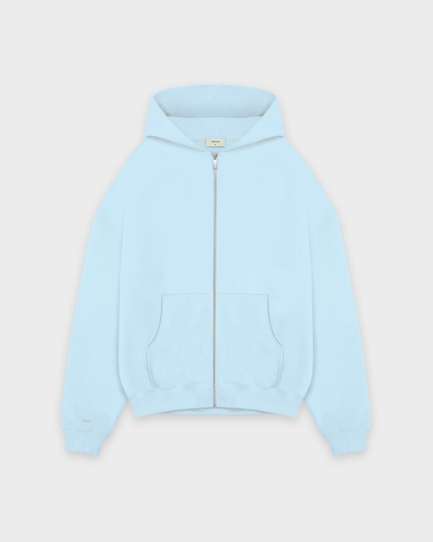 Heavy Babyblue Basic Zip Hoodie